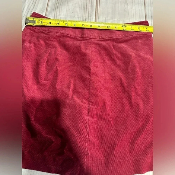 J Crew Mercantile Women's Mini Skirt Corduroy Burgundy Size 6 - Picture 4 of 8